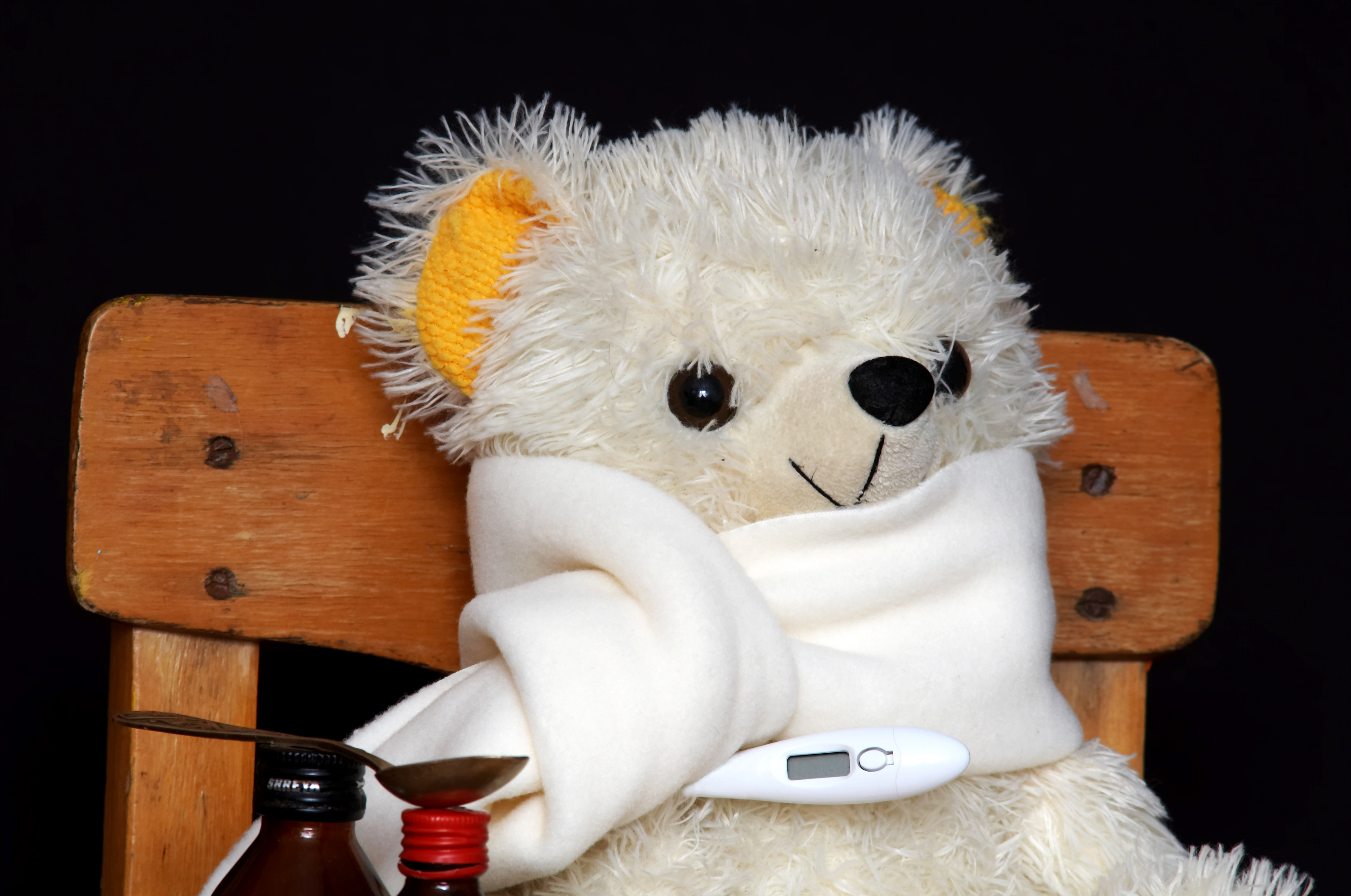 Sick plush bear